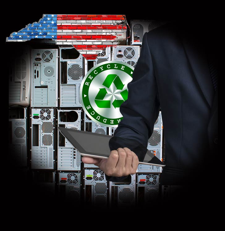Computer recycling services North Carolina USA.