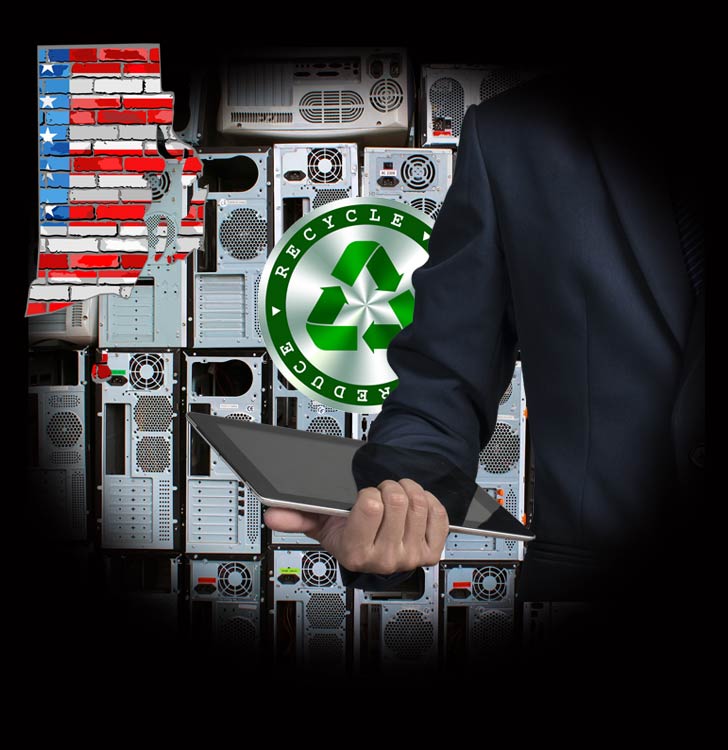 Computer recycling services Rhode Island USA.