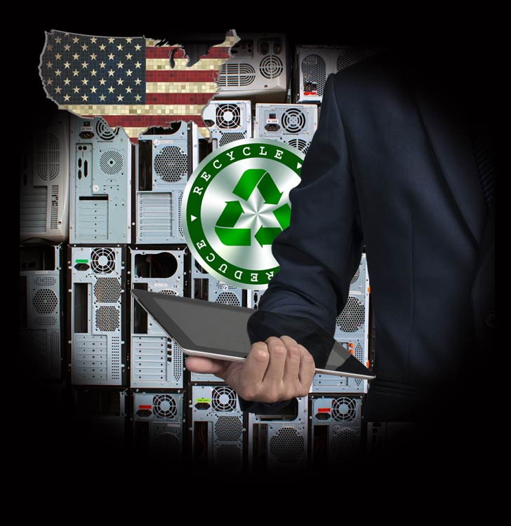Computer recycling services United States USA.